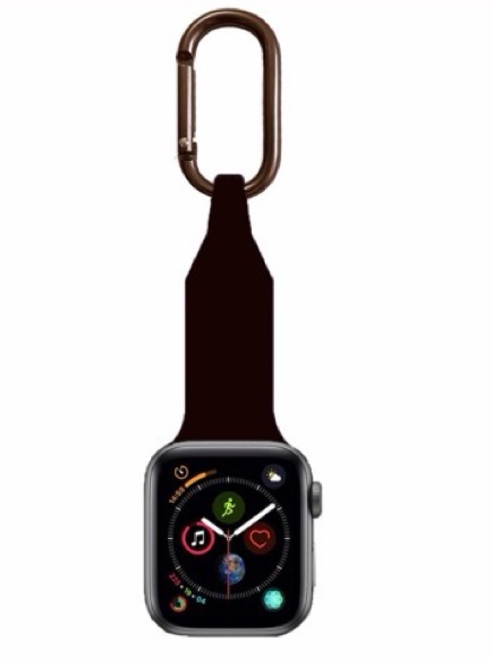 Metal carabiner Silicone Watch Band Compatible with Apple Watch  38mm 40mm 41mm